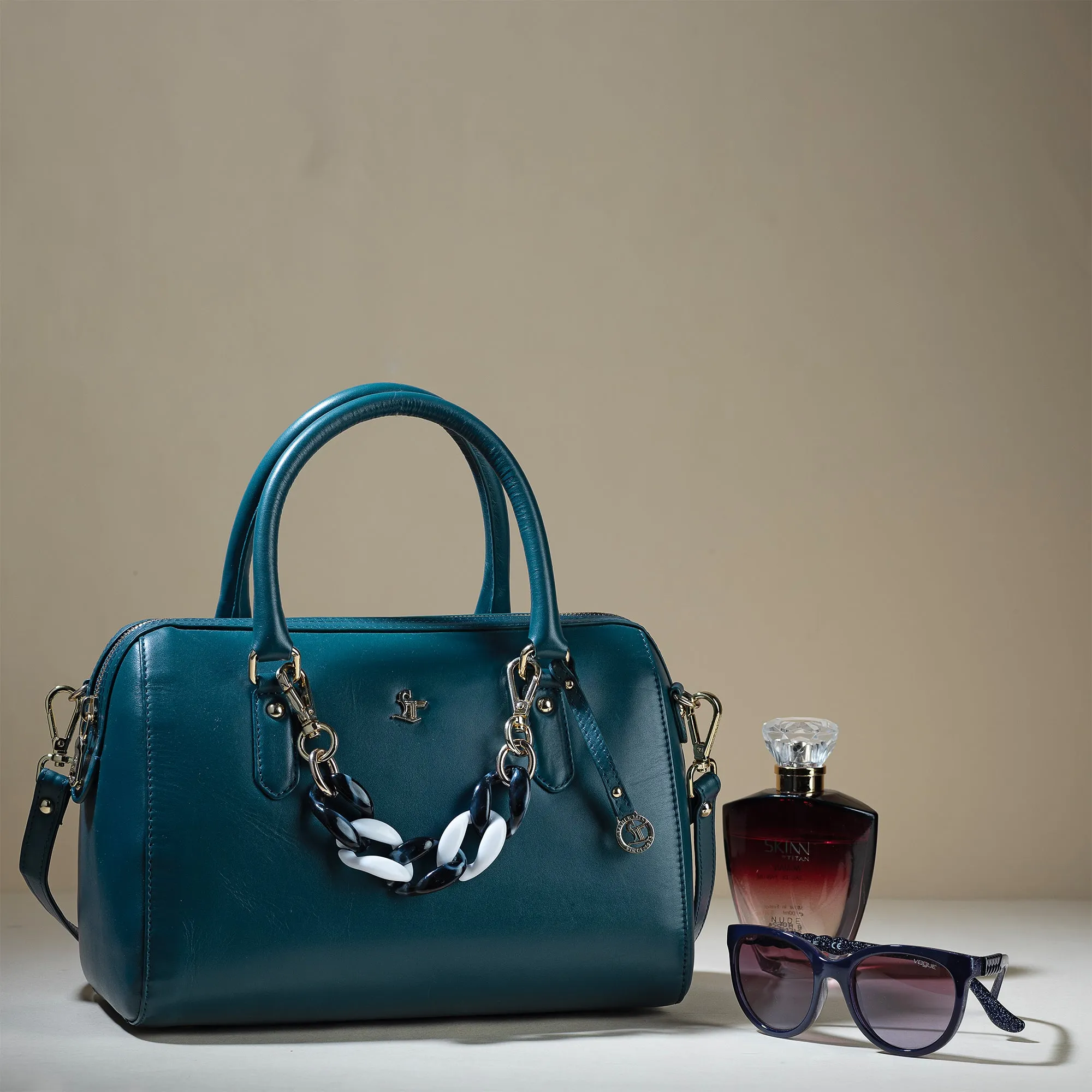 Enna Sling Purse for Women | Leather Handbag For Women | 100% Genuine Leather | Color: Lemon Green, Brown, Black, Blue