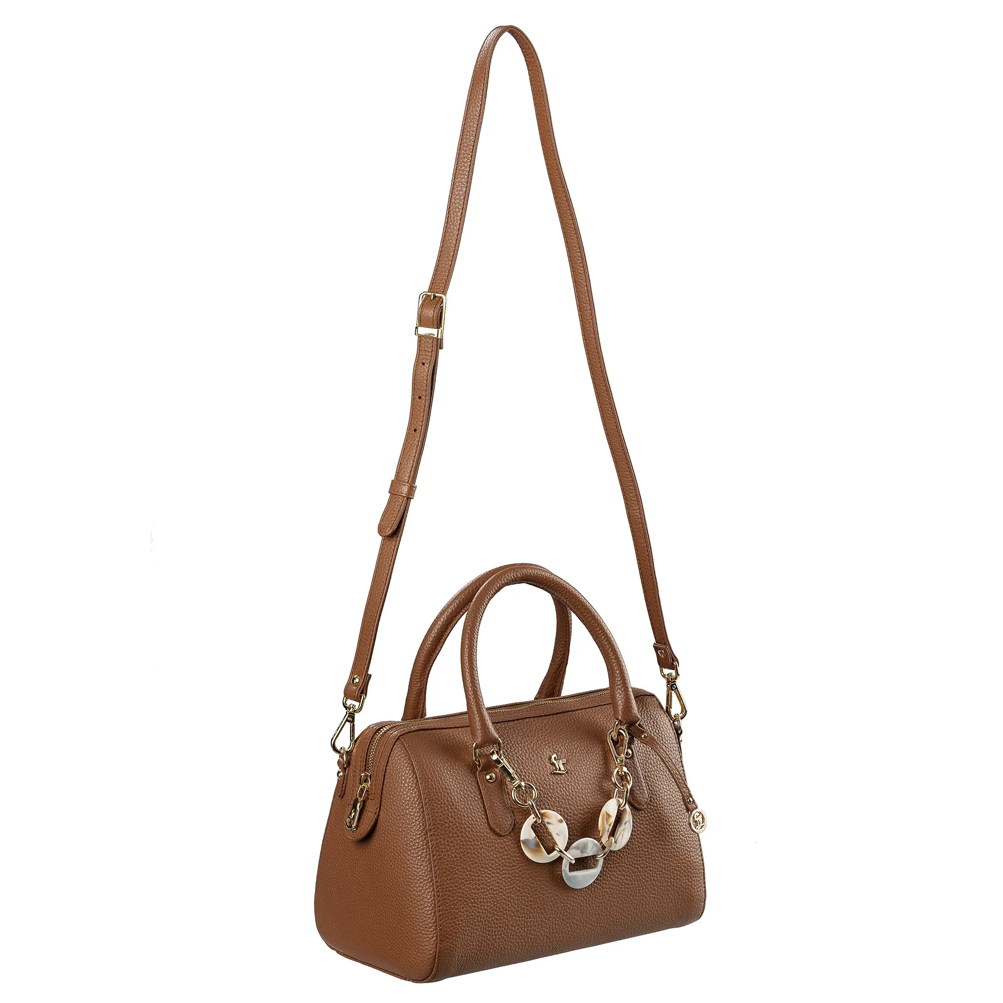 Enna Sling Purse for Women | Leather Handbag For Women | 100% Genuine Leather | Color: Lemon Green, Brown, Black, Blue