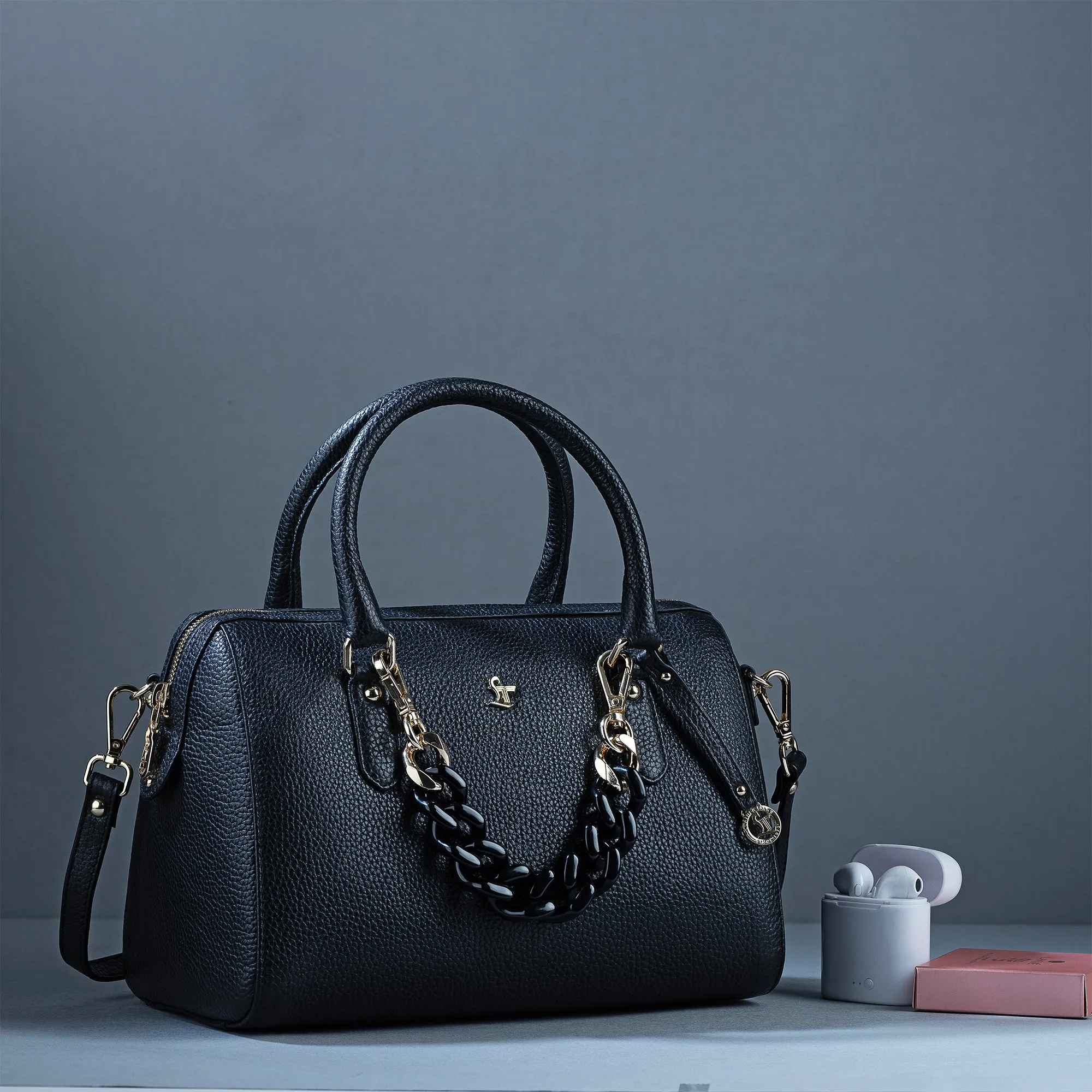 Enna Sling Purse for Women | Leather Handbag For Women | 100% Genuine Leather | Color: Lemon Green, Brown, Black, Blue