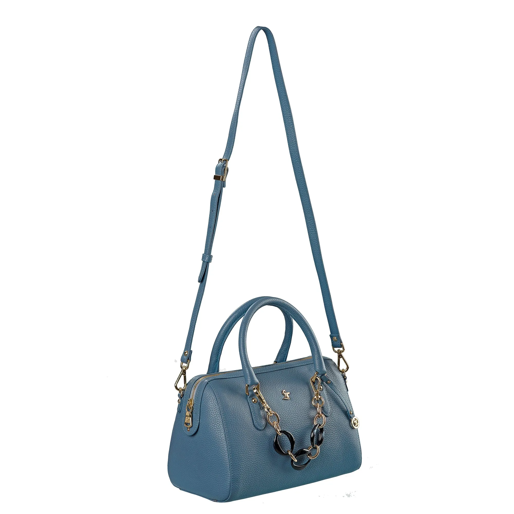 Enna Sling Purse for Women | Leather Handbag For Women | 100% Genuine Leather | Color: Lemon Green, Brown, Black, Blue