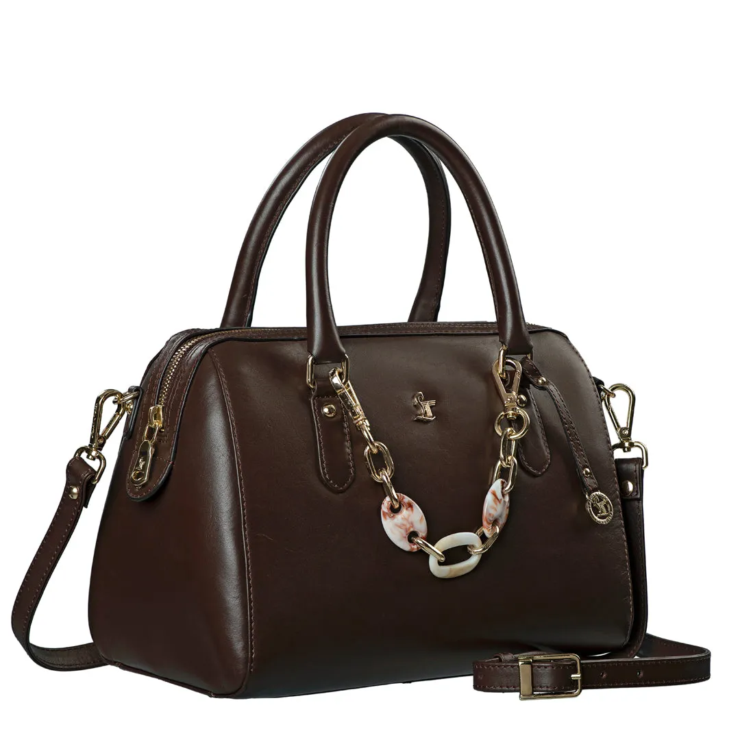 Enna Sling Purse for Women | Leather Handbag For Women | 100% Genuine Leather | Color: Lemon Green, Brown, Black, Blue