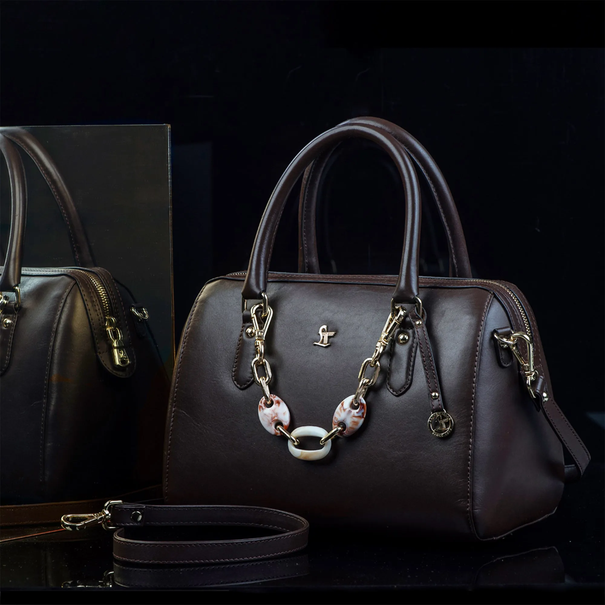Enna Sling Purse for Women | Leather Handbag For Women | 100% Genuine Leather | Color: Lemon Green, Brown, Black, Blue