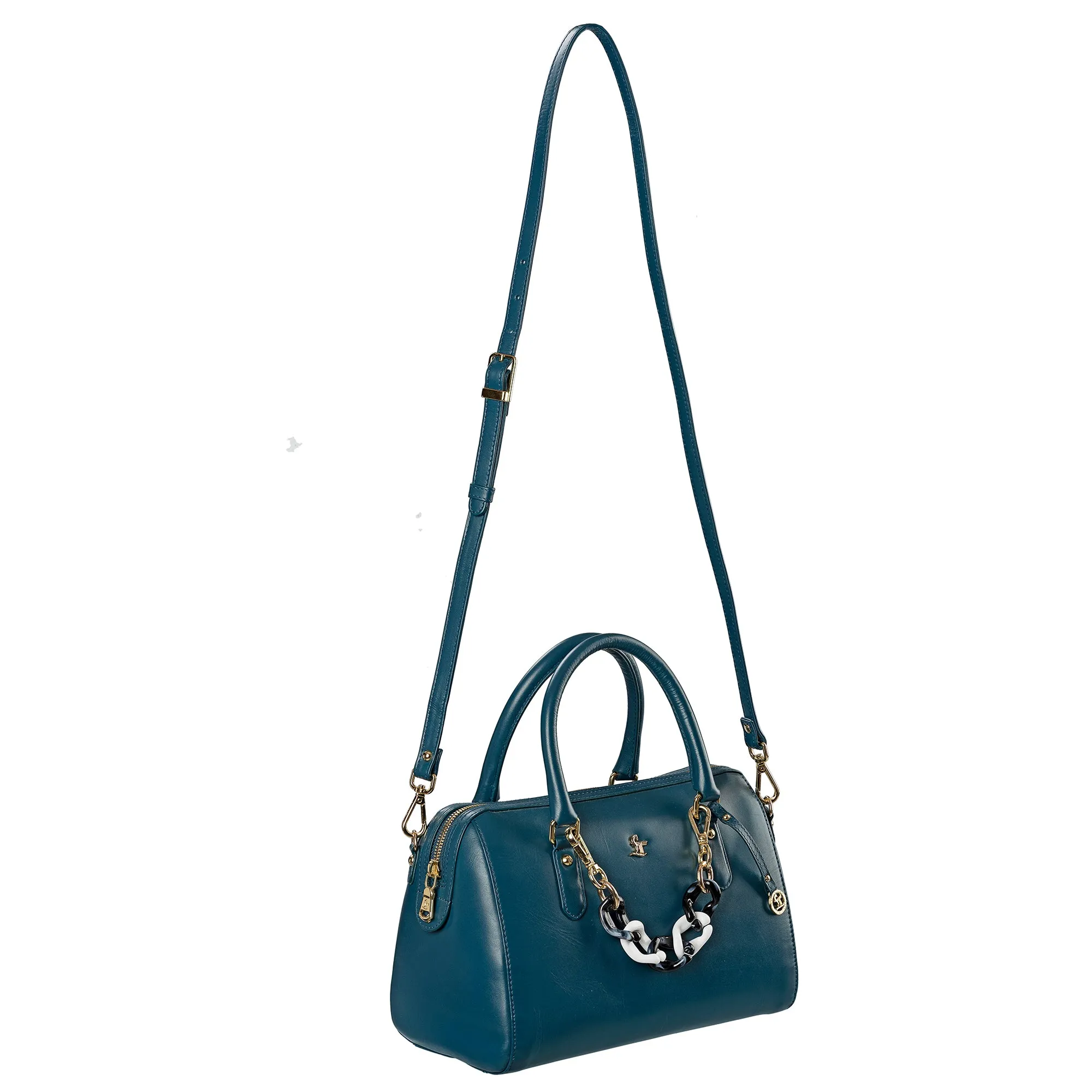Enna Sling Purse for Women | Leather Handbag For Women | 100% Genuine Leather | Color: Lemon Green, Brown, Black, Blue