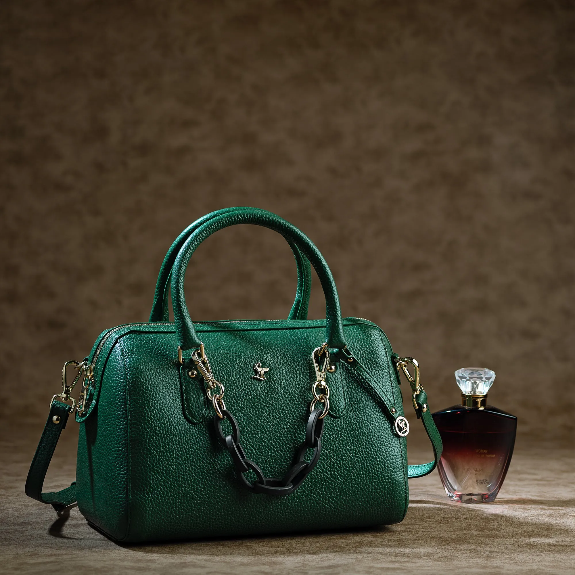 Enna Sling Purse for Women | Leather Handbag For Women | 100% Genuine Leather | Color: Lemon Green, Brown, Black, Blue
