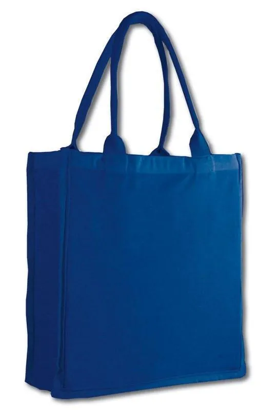 FANCY TOTE BAG 100% COTTON SHEETING FULL SIDE GUSSET