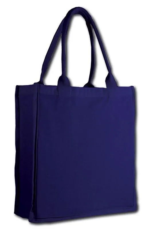 FANCY TOTE BAG 100% COTTON SHEETING FULL SIDE GUSSET