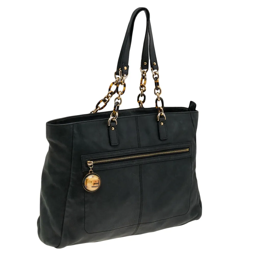Fendi  Iridescent Leather Chain Tote