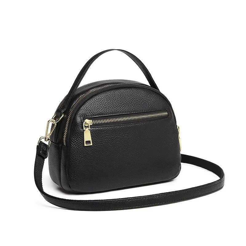 Genuine leather women's bag new trendy cowhide multi-layer fashion versatile soft leather crossbody bag handbag