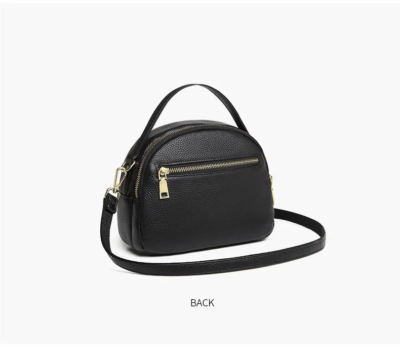 Genuine leather women's bag new trendy cowhide multi-layer fashion versatile soft leather crossbody bag handbag
