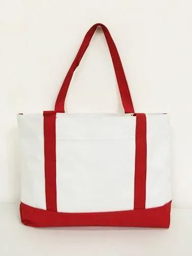 Grocery Shopping Tote Bag With Large Outside Pocket