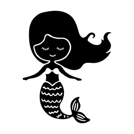 Holographic Motif for Live Printing - Mermaid