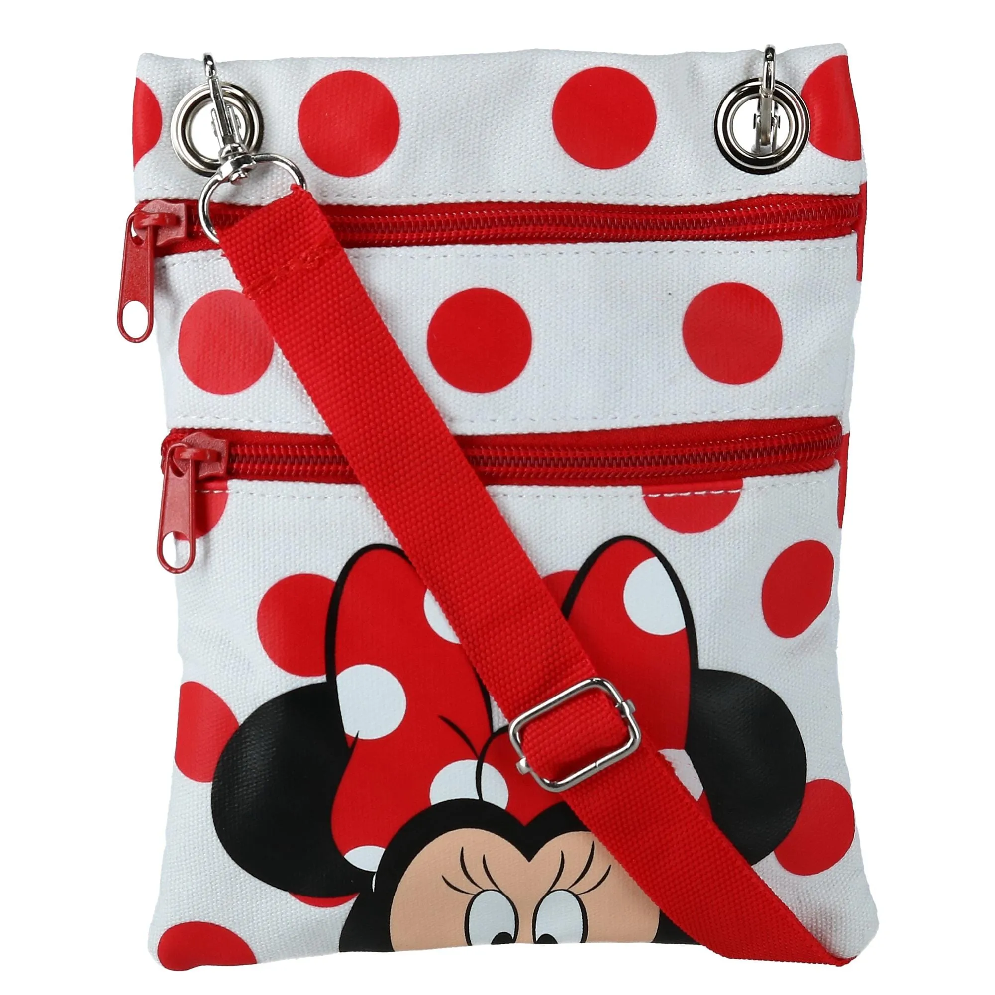 Jerry Leigh Disney Minnie Mouse Polka Dot Passport Crossbody Bag
