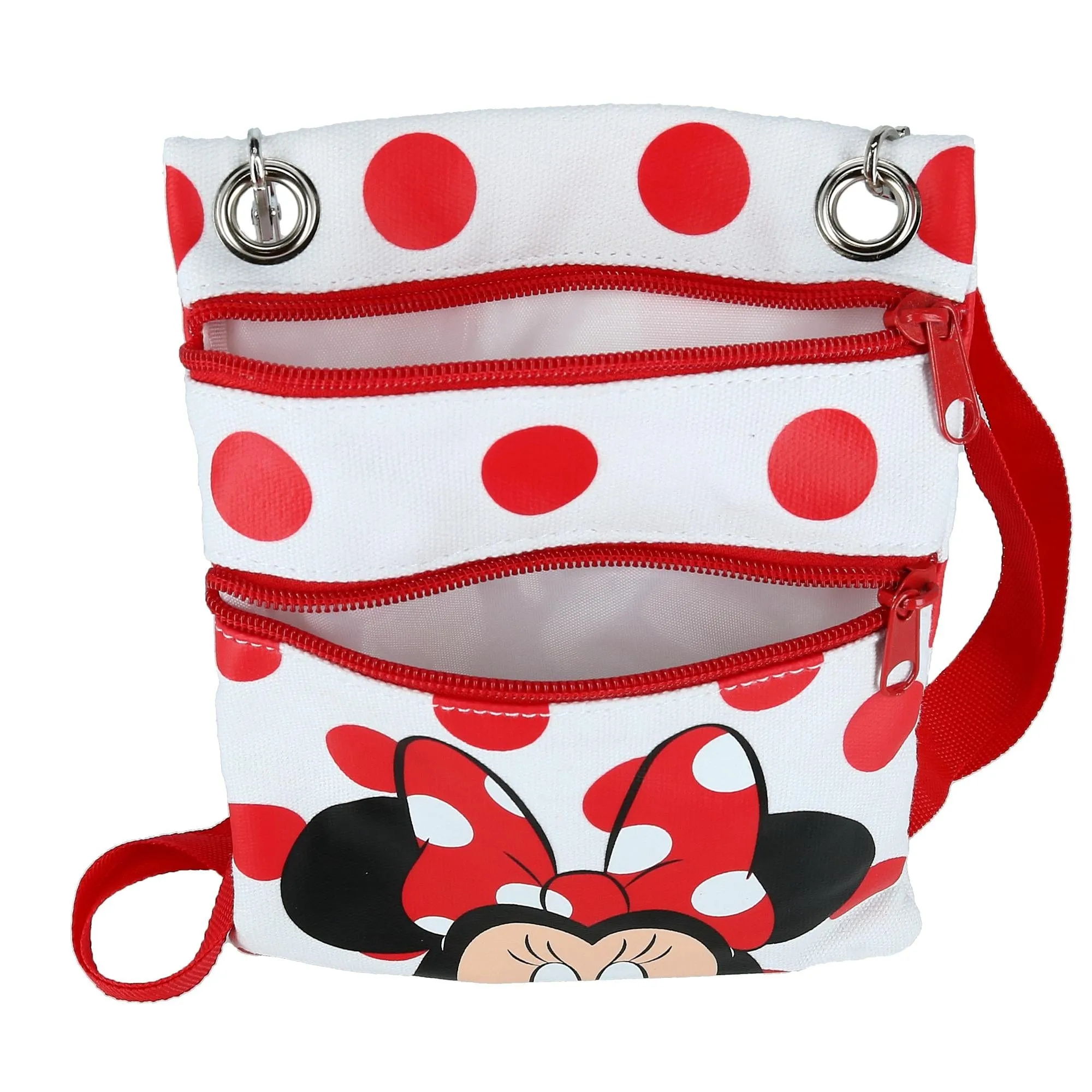 Jerry Leigh Disney Minnie Mouse Polka Dot Passport Crossbody Bag