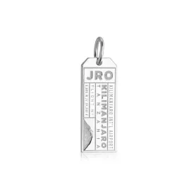 Kilimanjaro Tanzania JRO Luggage Tag Charm Silver