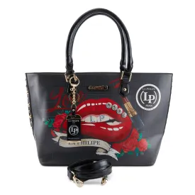 LA PHILIPE LP1021-16 RED LIPS HANDBAG-TOTE