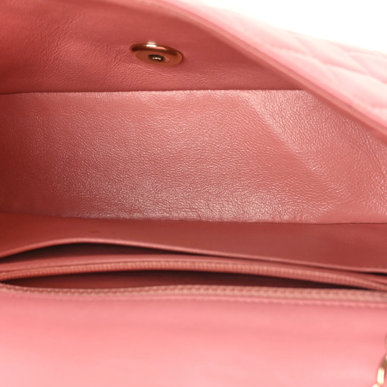 Lambskin Quilted Mini Rectangular Flap Pink
