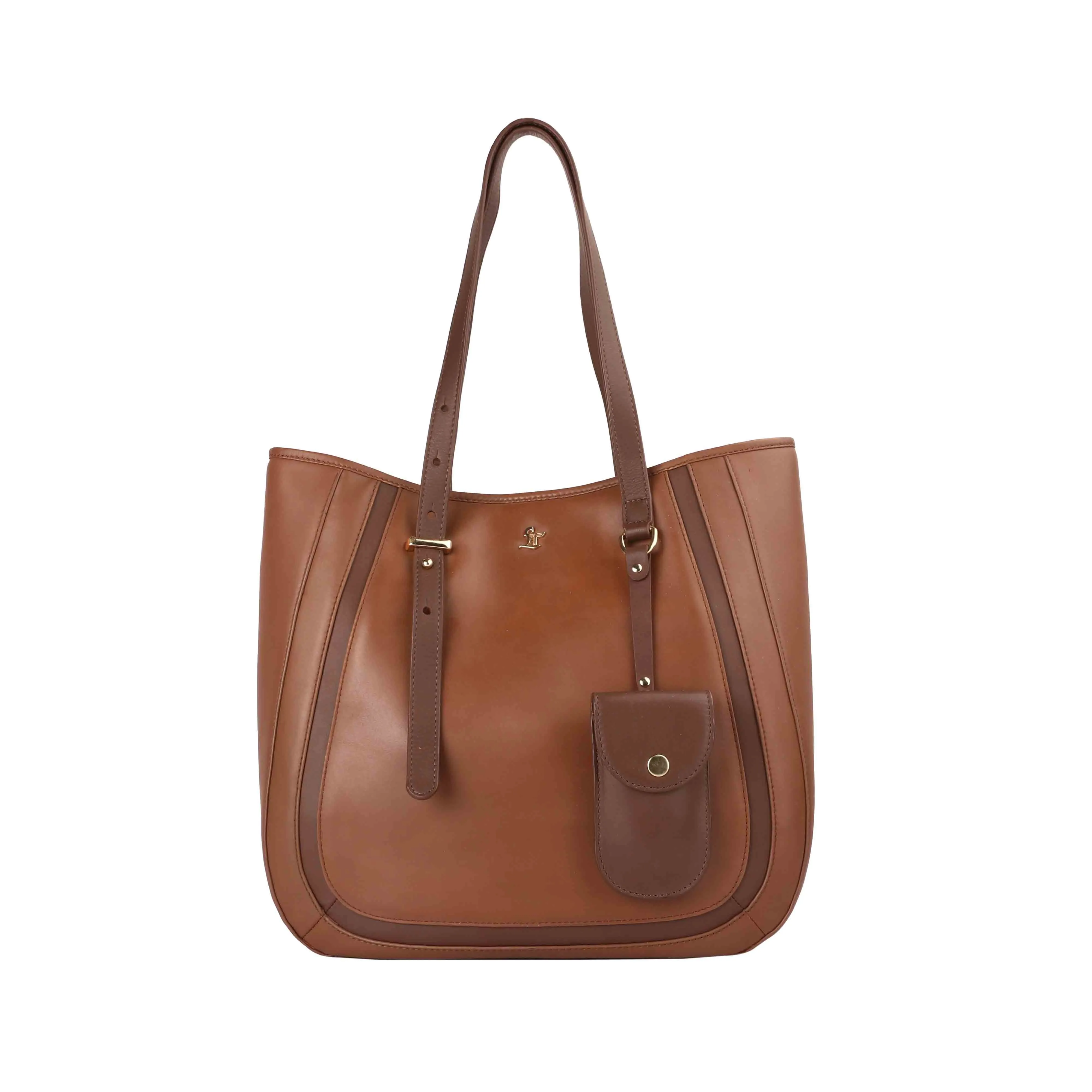 Luxury Corportae Diwali Gift | Georgia Collection | Genuine Leather Tote Bags For Women | Leather Handbags | Ideal For Office, Travel | Colour - Tan