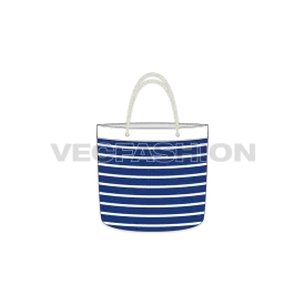 Nautical Striped Tote Bag