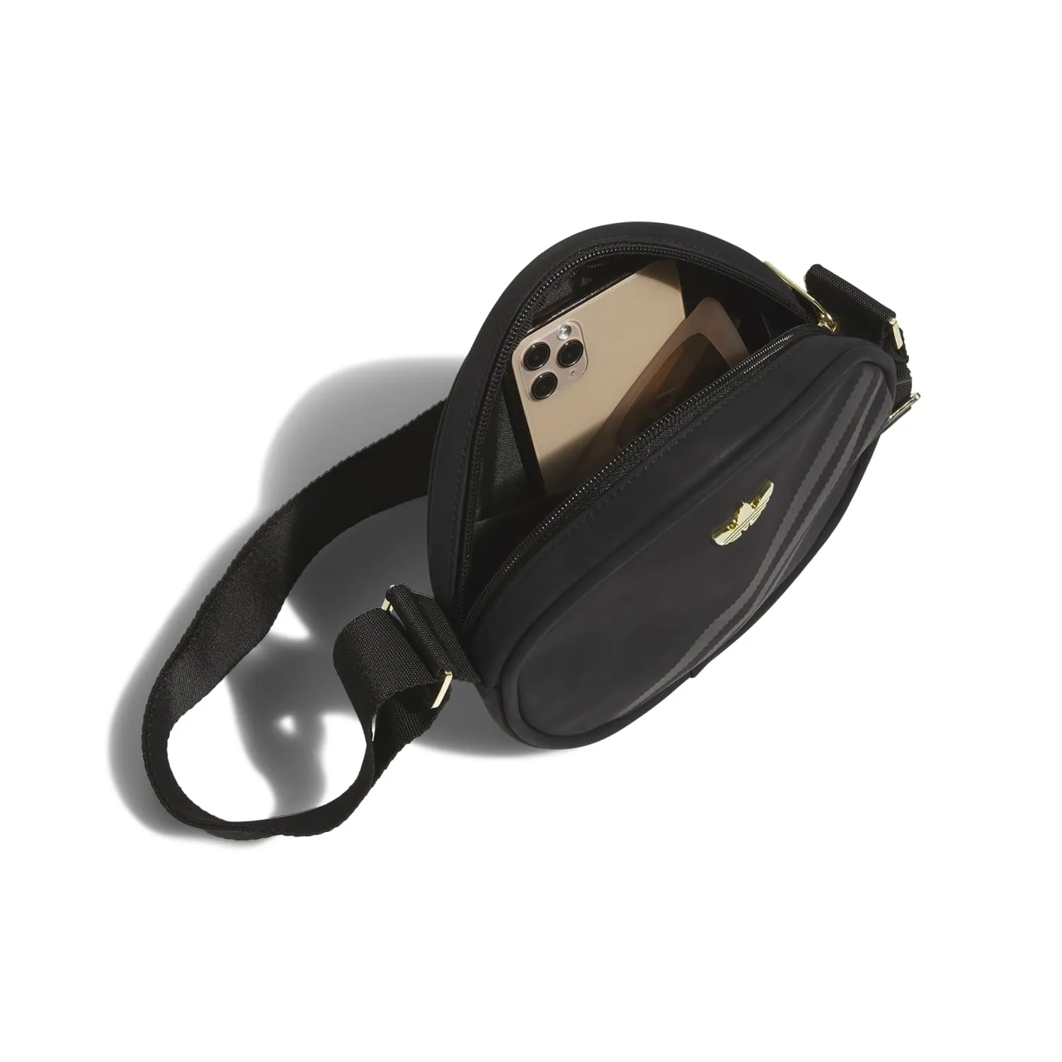 Patent Suede Terrace Round Crossbody