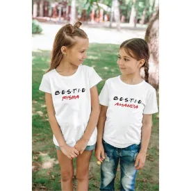 Personalised Holographic Themed Tshirt - BESTIE (single piece)