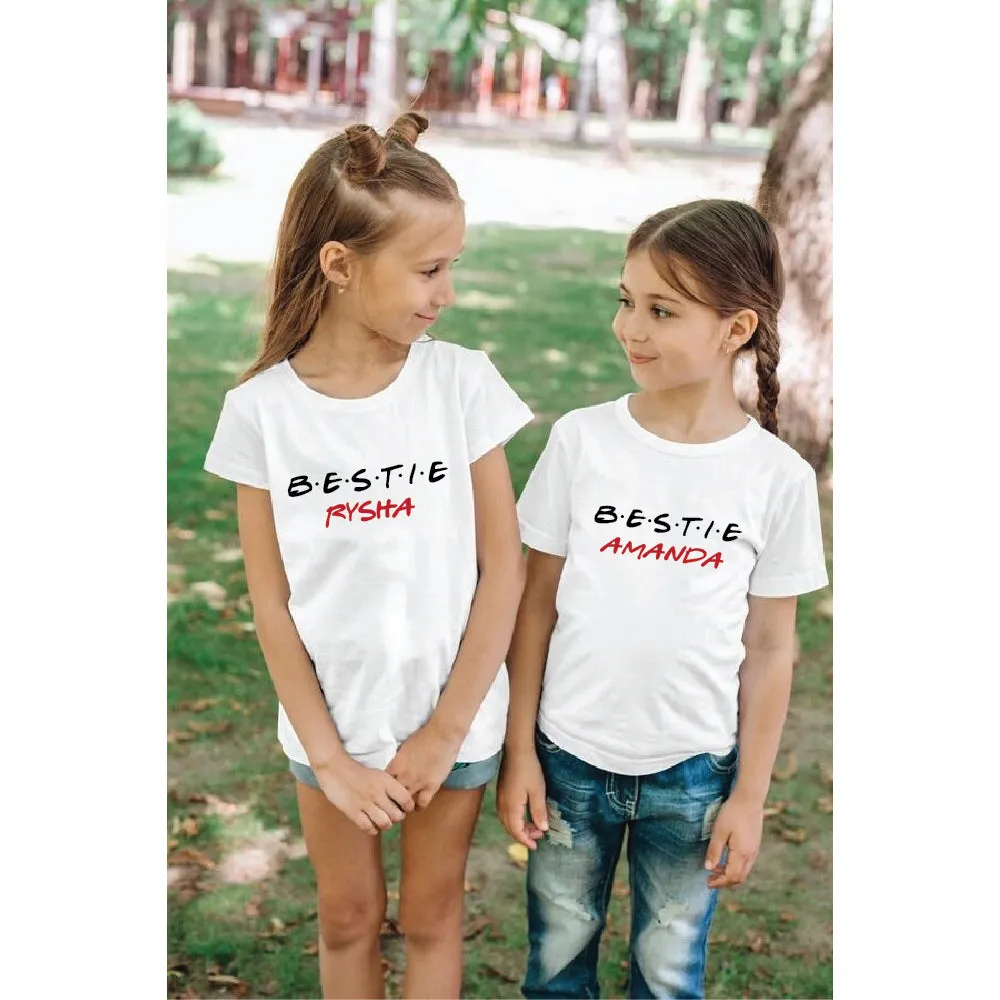 Personalised Holographic Themed Tshirt - BESTIE (single piece)