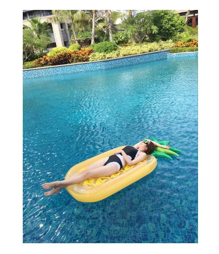 Pineapple inflatable floating drainage supplies floating bed swimming toy