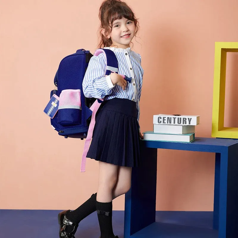 Pink Bow Ergonomic School Backpack - Big