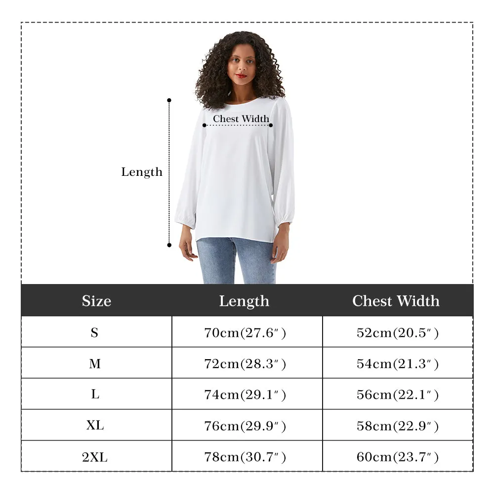 Pisces Woman Zodiac Sign Long Sleeve Chiffon Blouse Inspired by Astrology and Horoscope