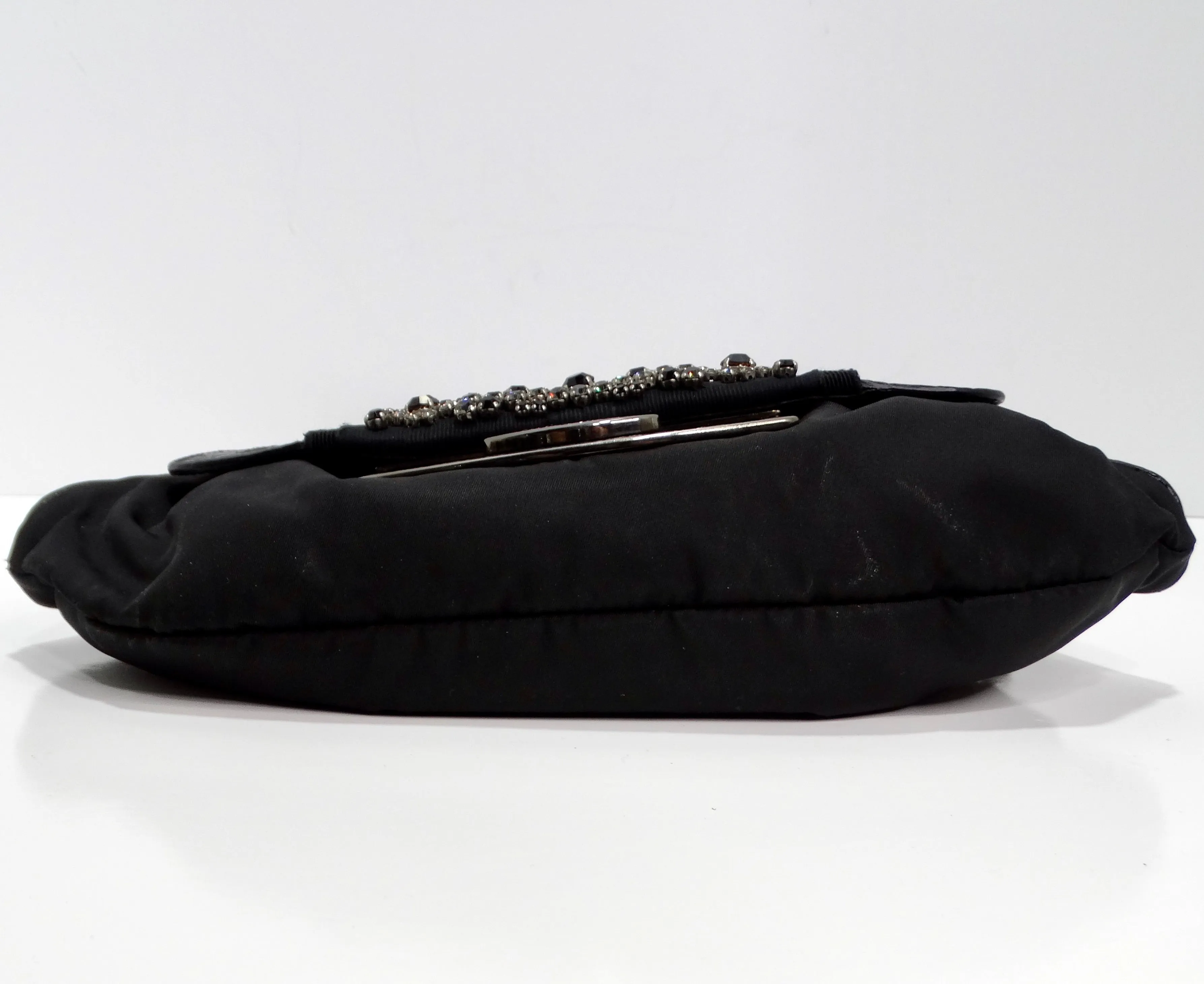 Prada Black Embellished Skipper Shoulder Bag