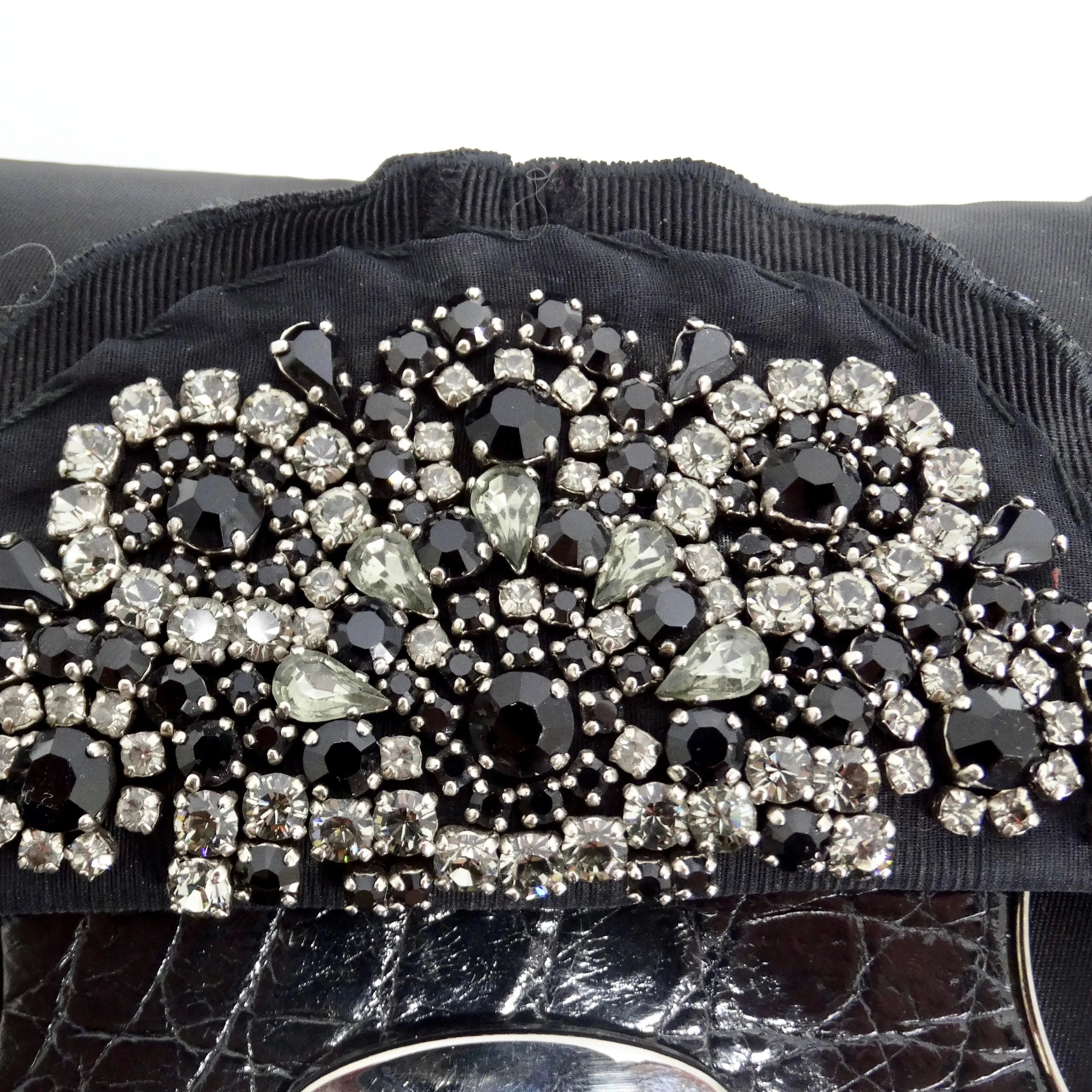 Prada Black Embellished Skipper Shoulder Bag
