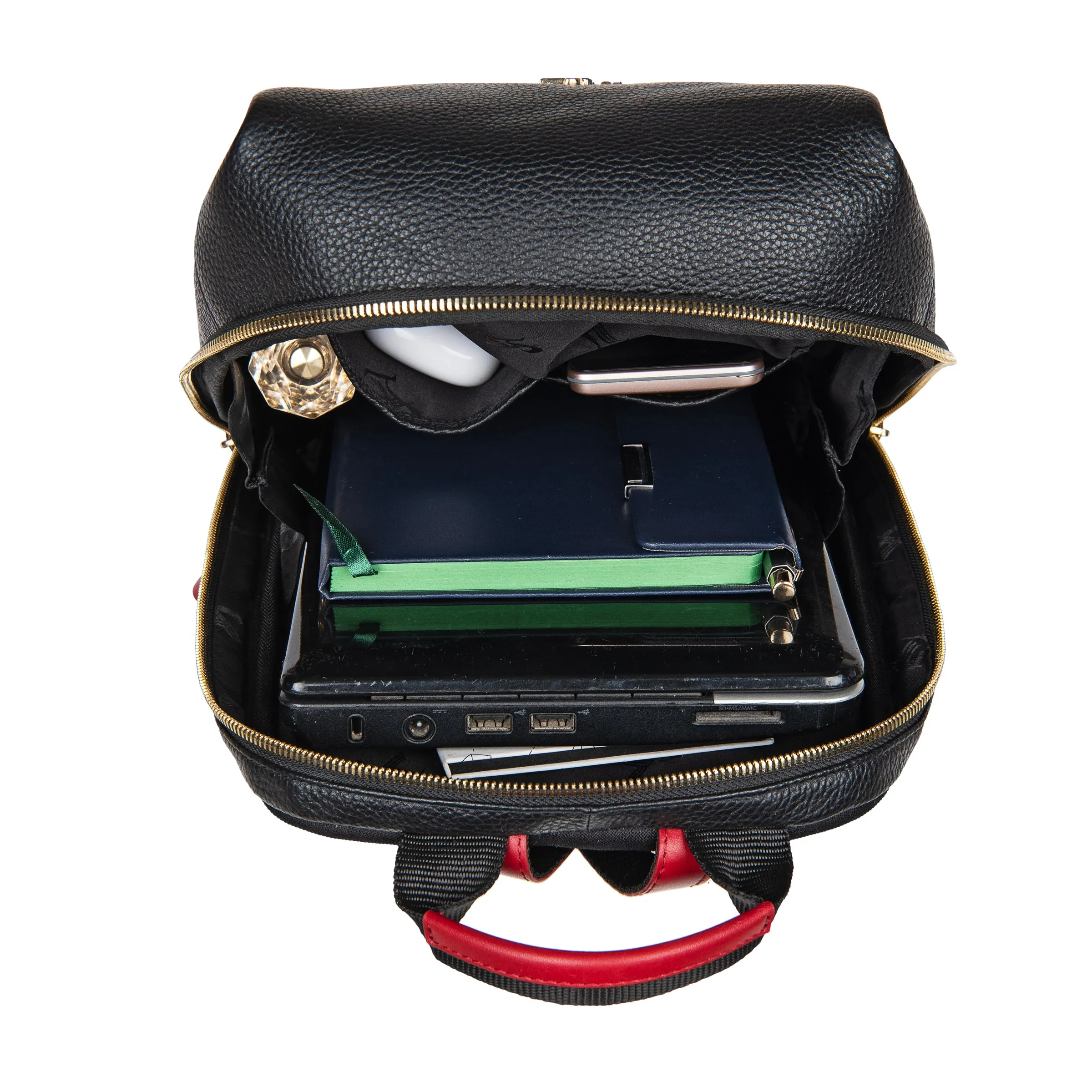 Premium Ladies Backpack | Genuine Leather Backpack for Women | Travel Backpack | Colour - Black