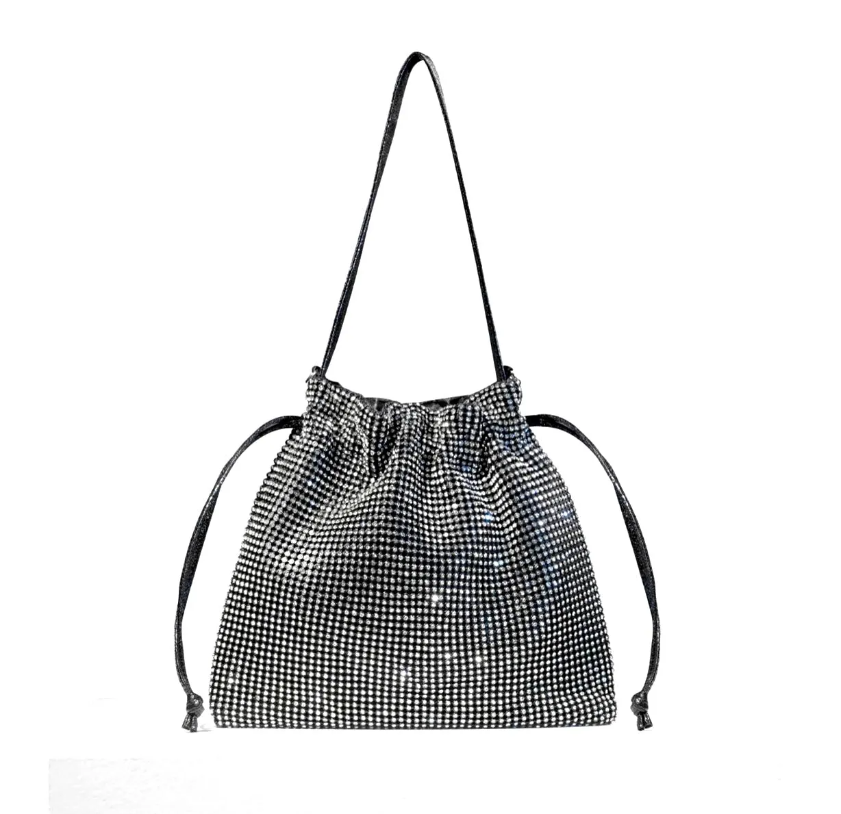 Rhinestone Drawstring Handbag