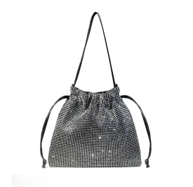 Rhinestone Drawstring Handbag