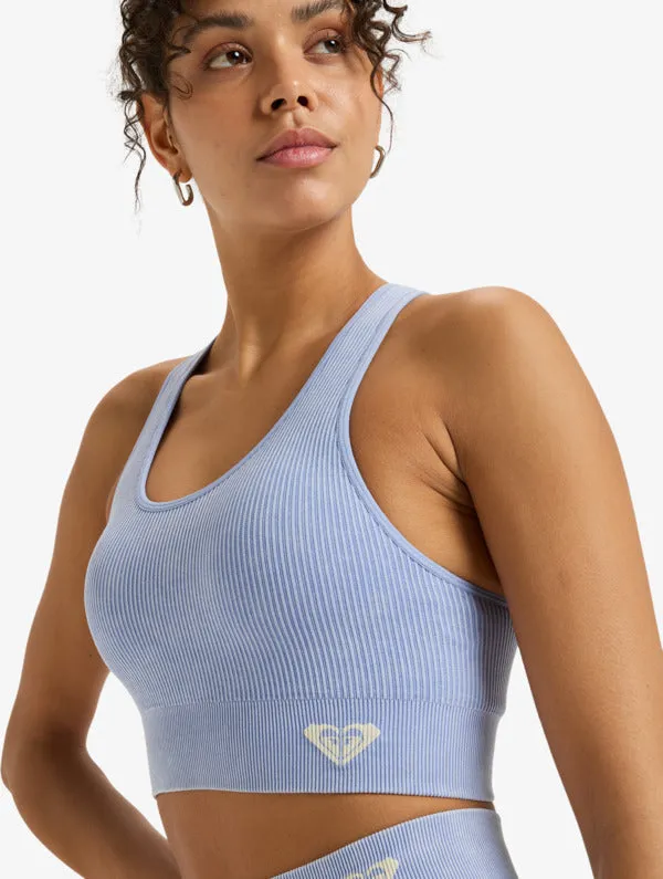 Roxy Women's Chillout Seamless Washed Sports Bra Grapemist ERJKT04273_PJB0