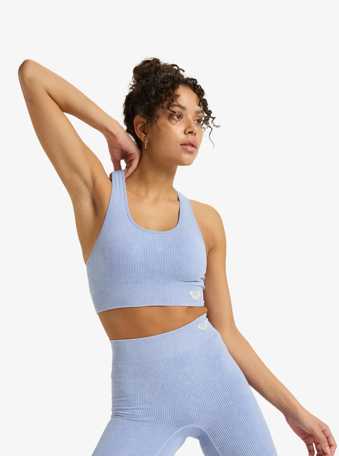 Roxy Women's Chillout Seamless Washed Sports Bra Grapemist ERJKT04273_PJB0