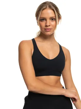 Roxy Women's Heart Into It Sports Bra Anthracite ERJKT03982_KVJ0