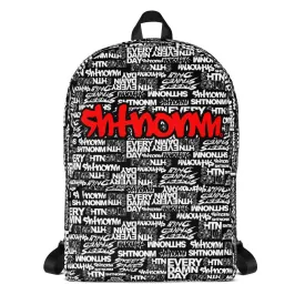 SHTNONM - Black Backpack (Red)