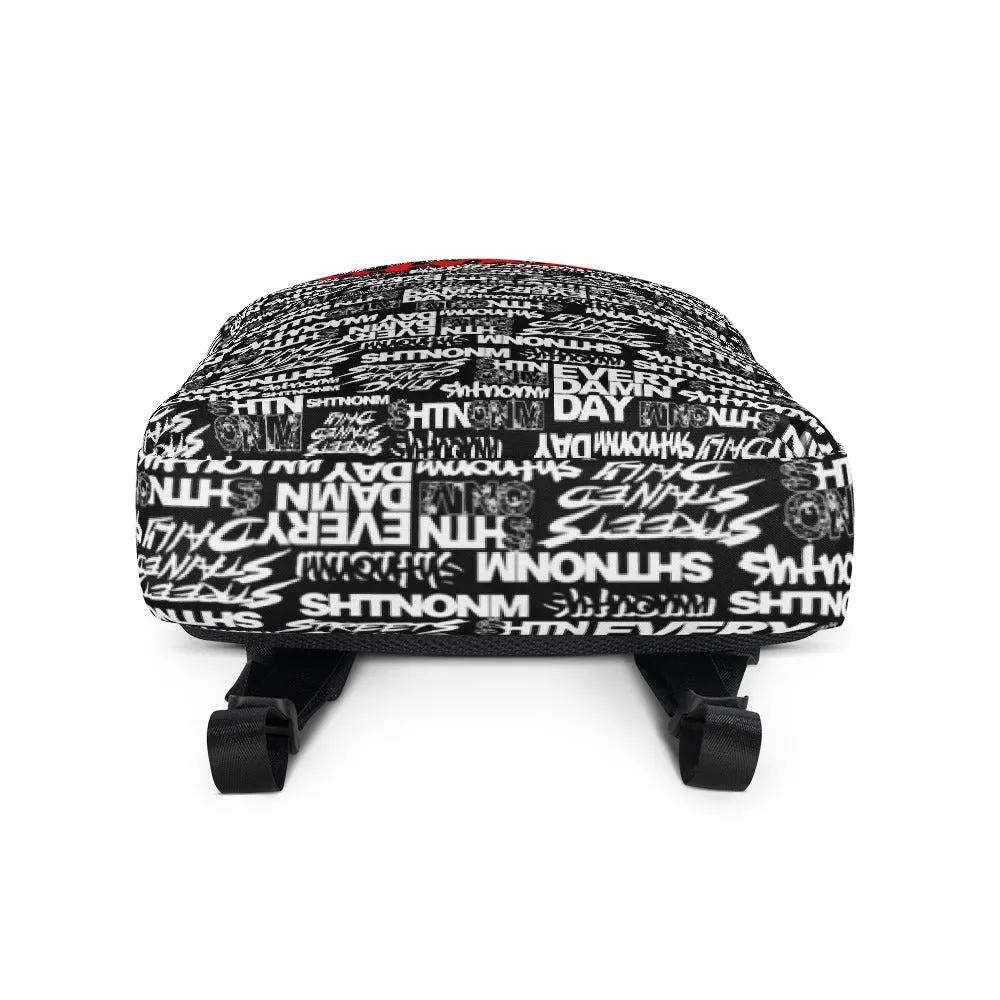 SHTNONM - Black Backpack (Red)