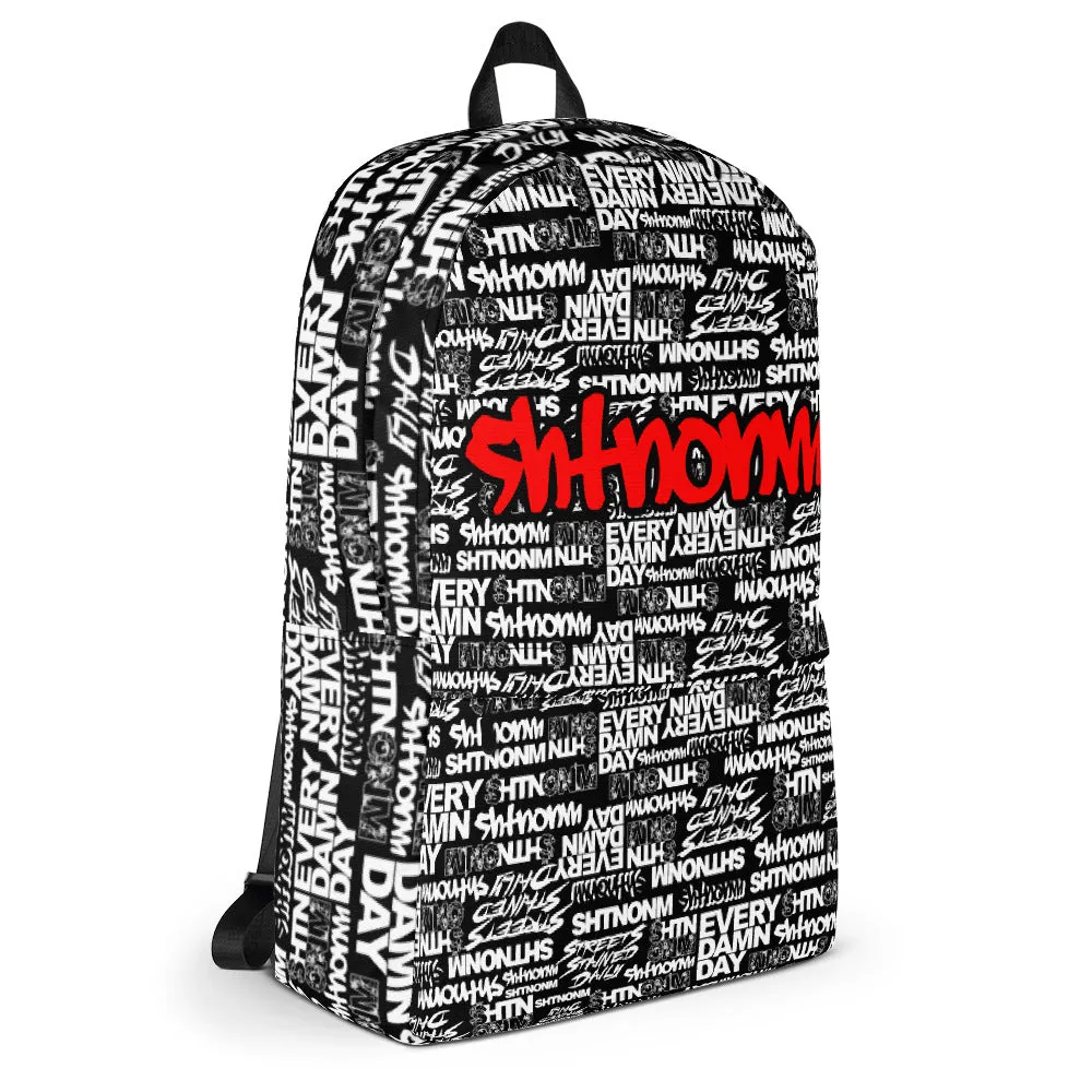 SHTNONM - Black Backpack (Red)