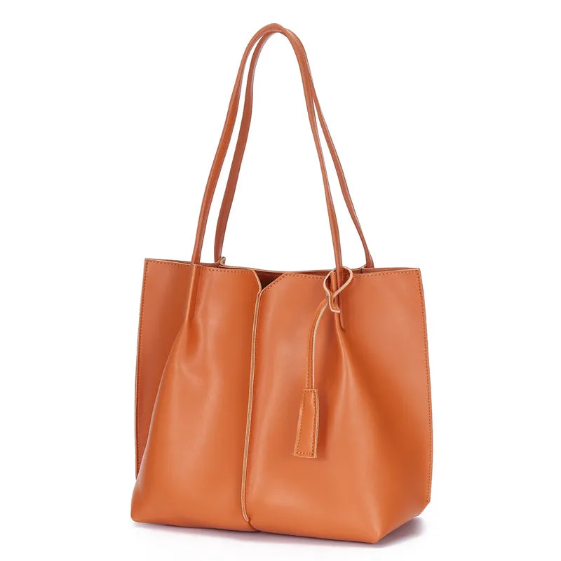 Simple Fashion Leather Tote Bag,Women Shoulder Bag Handbag,Gift for Her