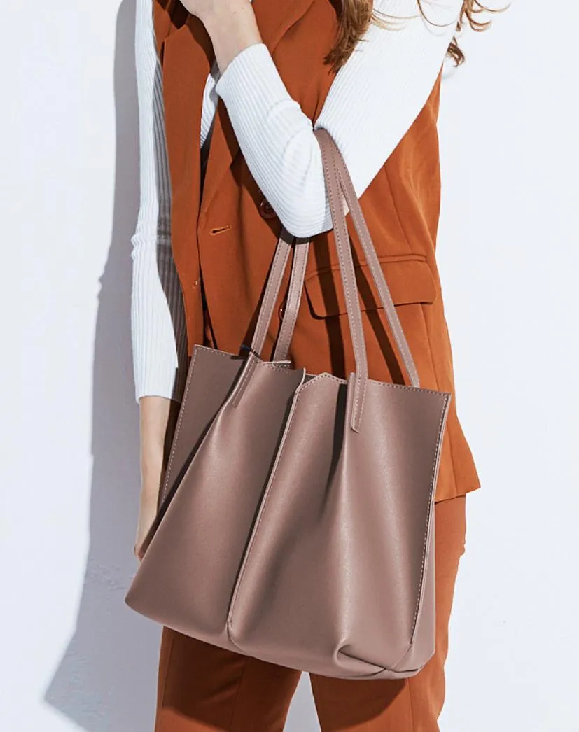 Simple Fashion Leather Tote Bag,Women Shoulder Bag Handbag,Gift for Her