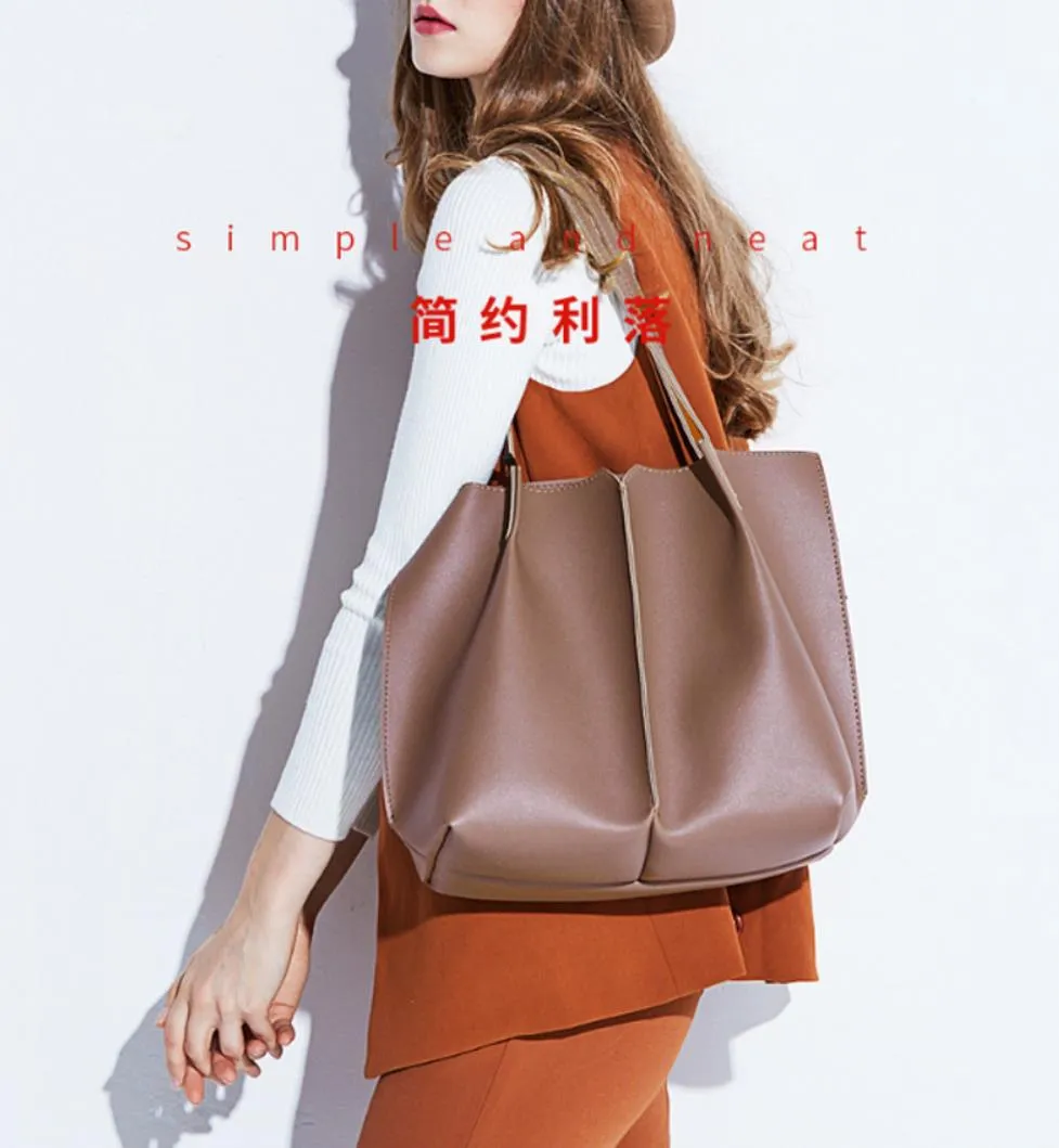 Simple Fashion Leather Tote Bag,Women Shoulder Bag Handbag,Gift for Her
