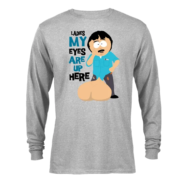 South Park Randy Eyes Up Here Adult Long Sleeve T-Shirt