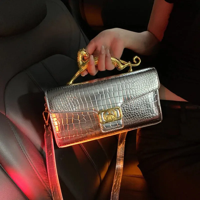 Spunkz Crocodile Pattern Underarm Bag