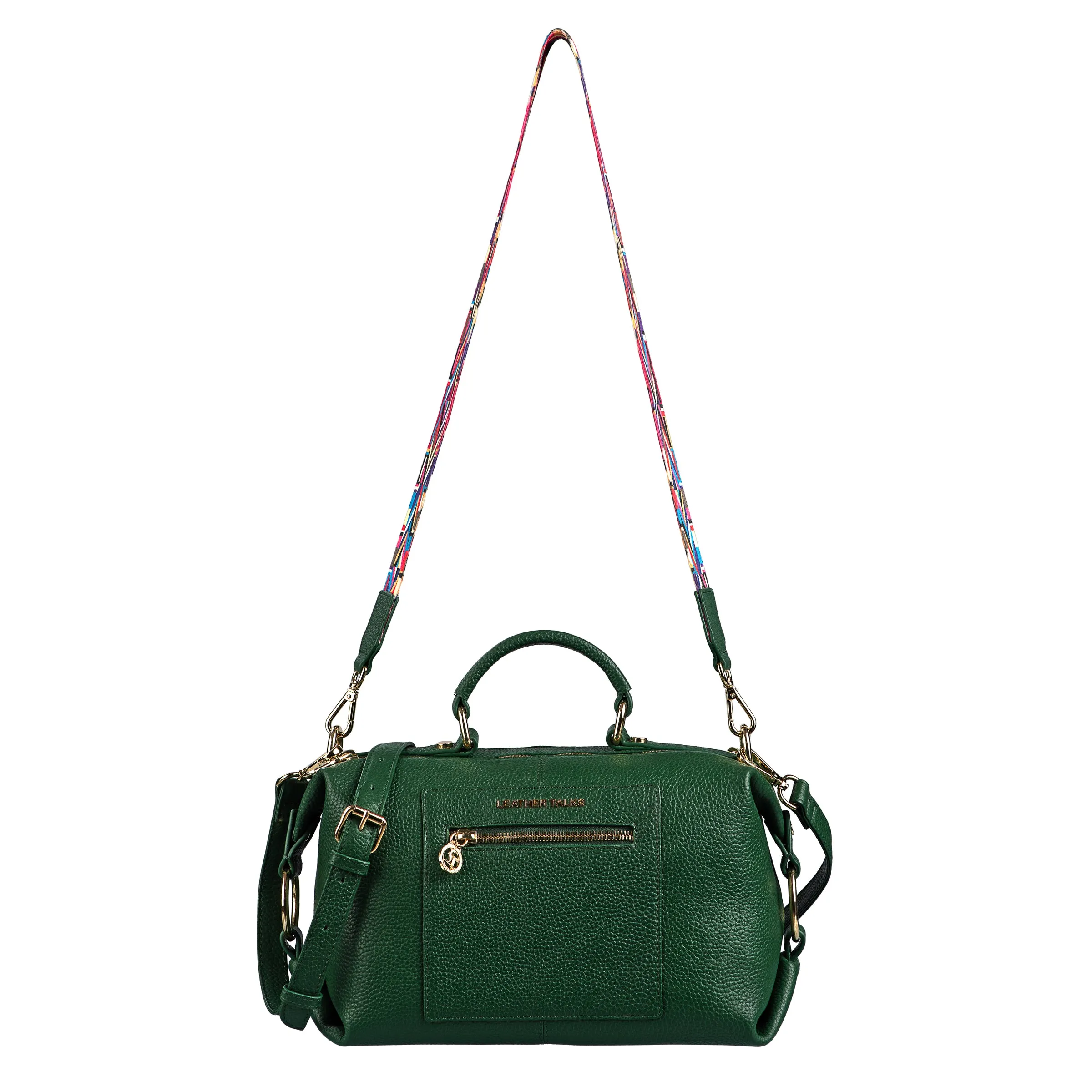 Stacy Leather Handbag For Women | Sling Purse for Women | 100% Genuine Leather Crossbody Bag | Ideal For Office, Meeting, Travel, Party | Color: Deep Green