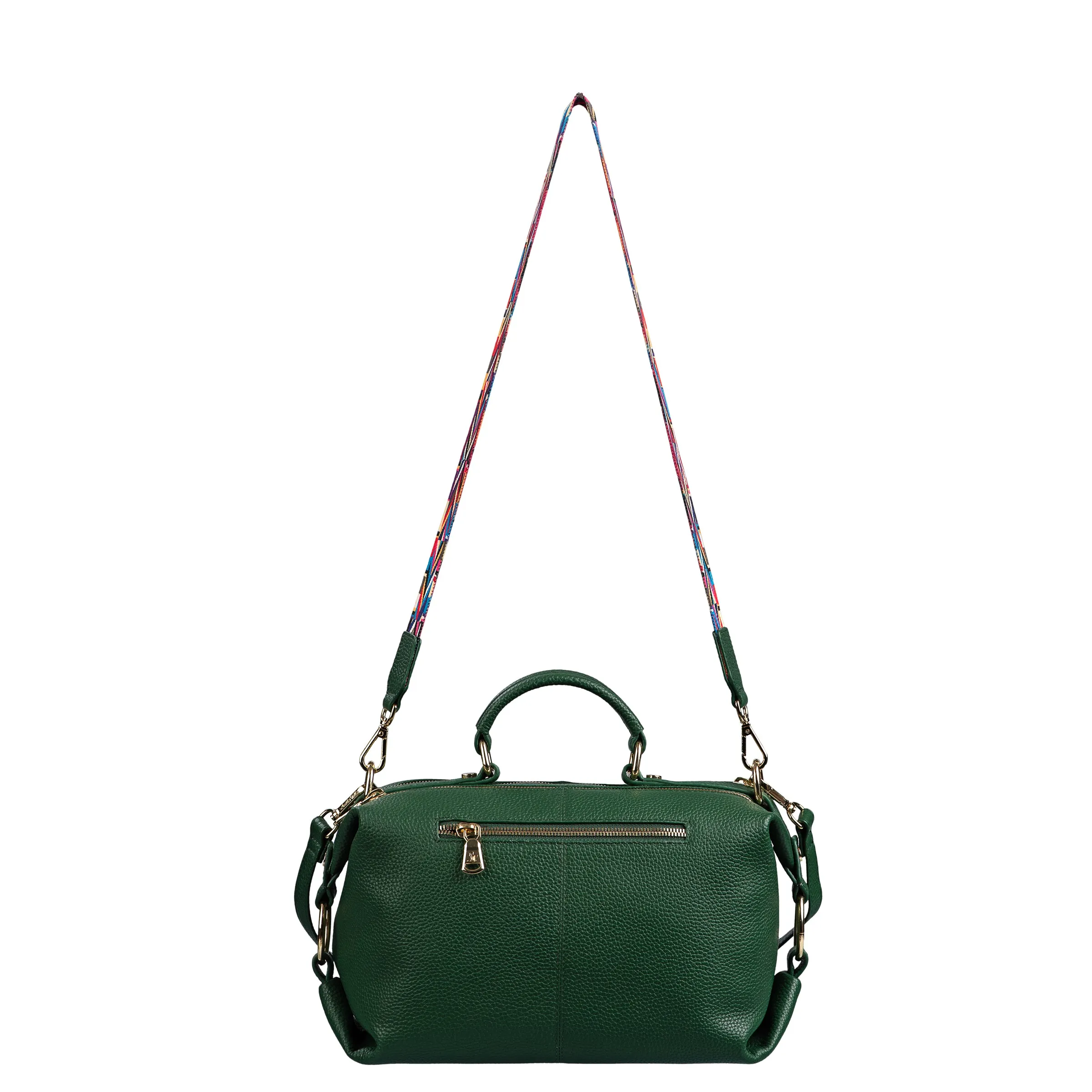 Stacy Leather Handbag For Women | Sling Purse for Women | 100% Genuine Leather Crossbody Bag | Ideal For Office, Meeting, Travel, Party | Color: Deep Green