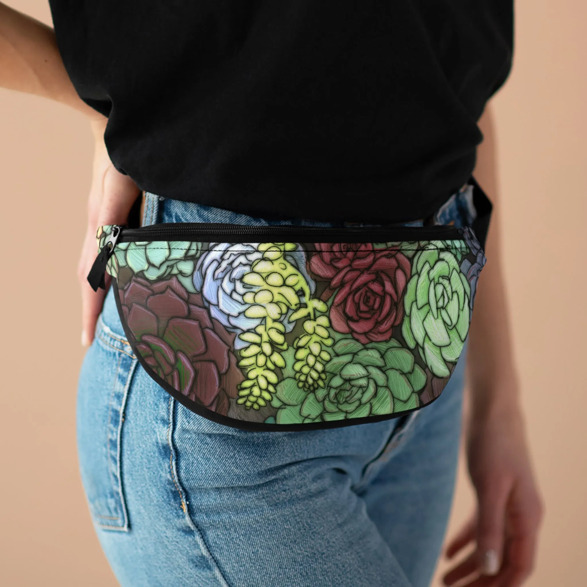 Succulent Pattern Fanny Pack