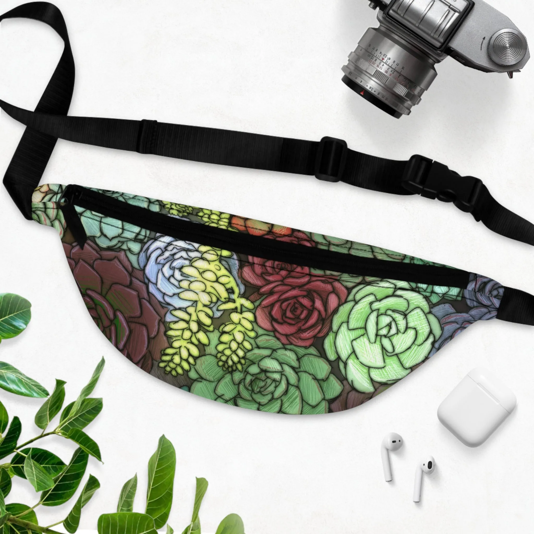 Succulent Pattern Fanny Pack