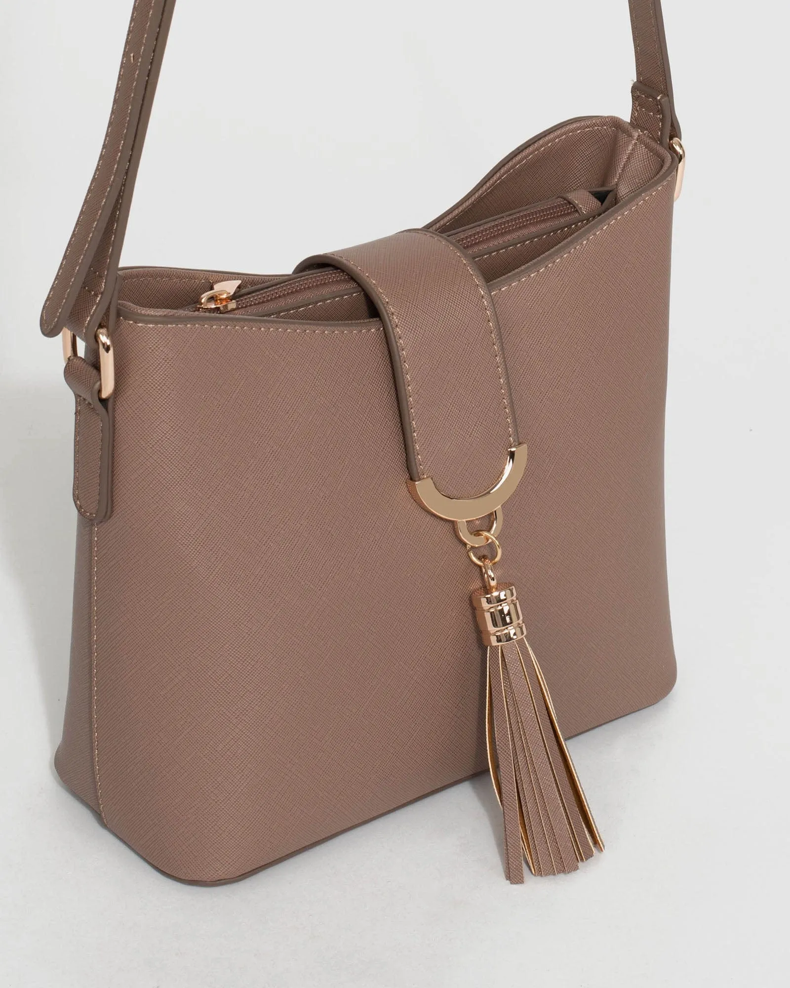 Taupe Libby Crossbody Bag