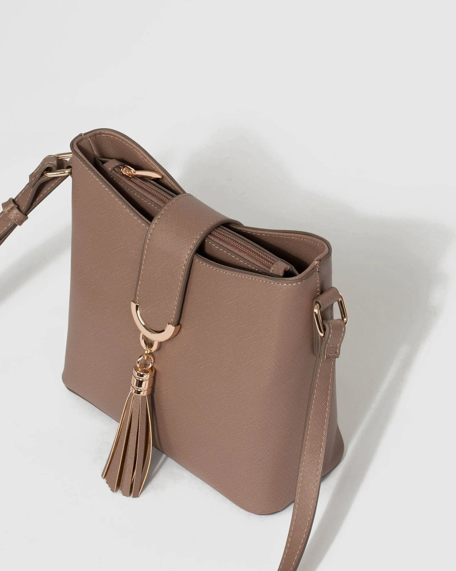 Taupe Libby Crossbody Bag
